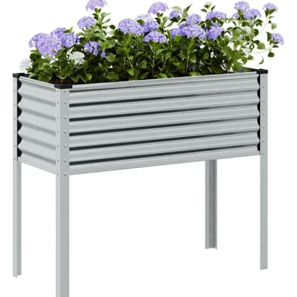 Outlet plantekrukke 100x41x90 cm galvaniseret stål Plantningsbænke