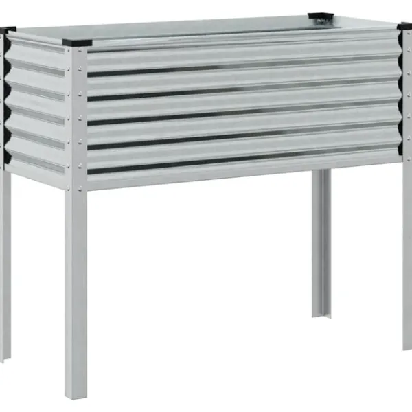 Outlet plantekrukke 100x41x90 cm galvaniseret stål Plantningsbænke