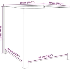 vidaXL Krukker & Plantebeholdere^plantekrukke 50x50x50 cm galvaniseret stål