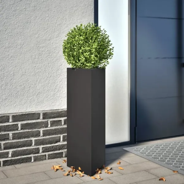 Best plantekrukke 30x26x75 cm trekantet stål sort Krukker & Plantebeholdere