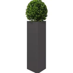 Best plantekrukke 30x26x75 cm trekantet stål sort Krukker & Plantebeholdere