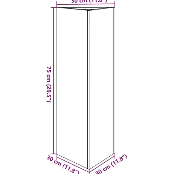 Best plantekrukke 30x26x75 cm trekantet stål sort Krukker & Plantebeholdere