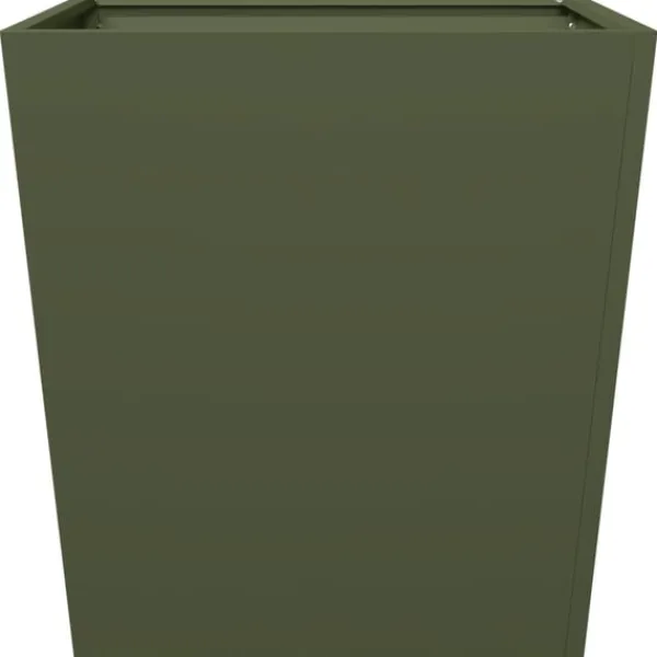 Best plantekrukker 2 stk. 50x50x50 cm stål olivengrøn Krukker & Plantebeholdere