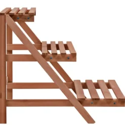 Hot plantestativ i 3 niveauer cedertræ 48 x 45 x 40 cm - Planteborde Plantestativer