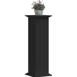 Best plantestativ 33x33x100 cm konstrueret træ sort Plantestativer