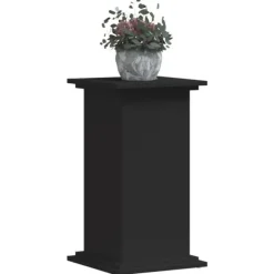 Discount plantestativ 33x33x60 cm konstrueret træ sort Plantestativer