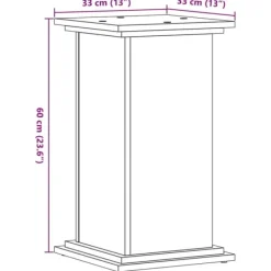 Discount plantestativ 33x33x60 cm konstrueret træ sort Plantestativer