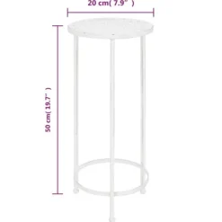Clearance plantestativer 3 dele vintagestil metal antik hvid - Planteborde Plantestativer