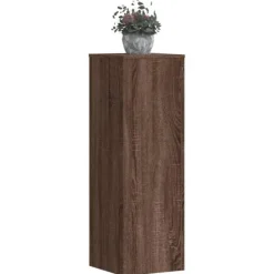 vidaXL Plantestativer^plantestativer 2 stk. 33x33x100 cm konstrueret træ brunt eg