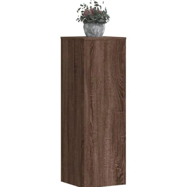 vidaXL Plantestativer^plantestativer 2 stk. 33x33x100 cm konstrueret træ brunt eg
