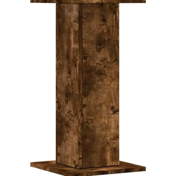 Outlet plantestativer 2 stk. 30x30x60 cm konstrueret træ røget eg Plantestativer
