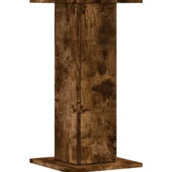 Outlet plantestativer 2 stk. 30x30x60 cm konstrueret træ røget eg Plantestativer