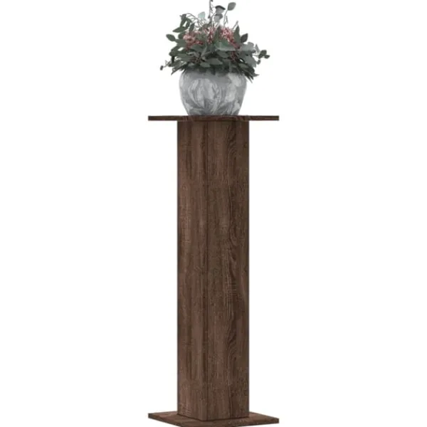 vidaXL Plantestativer^plantestativer 2 stk. 30x30x95 cm konstrueret træ brunt eg