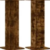 Clearance plantestativer 2 stk. 30x30x80 cm konstrueret træ røget eg Plantestativer