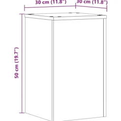 vidaXL Plantestativer^plantestativer 2 stk. 30x30x50 cm konstrueret træ grå sonoma-eg