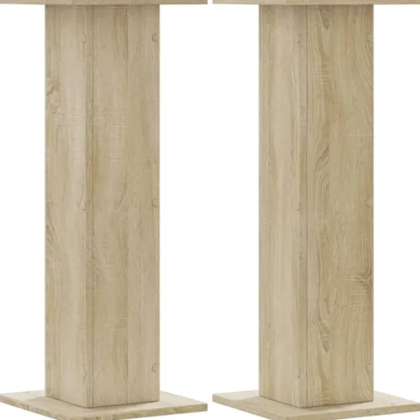 vidaXL Krukker & Plantebeholdere^plantestativer 2 stk. 30x30x80 cm konstrueret træ sonoma-eg