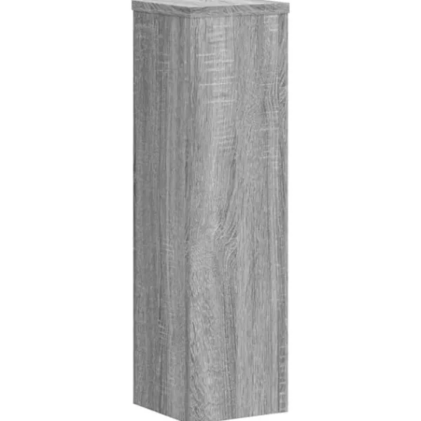 Clearance plantestativer 2 stk. 17x17x60 cm konstrueret træ grå sonoma-eg Plantestativer