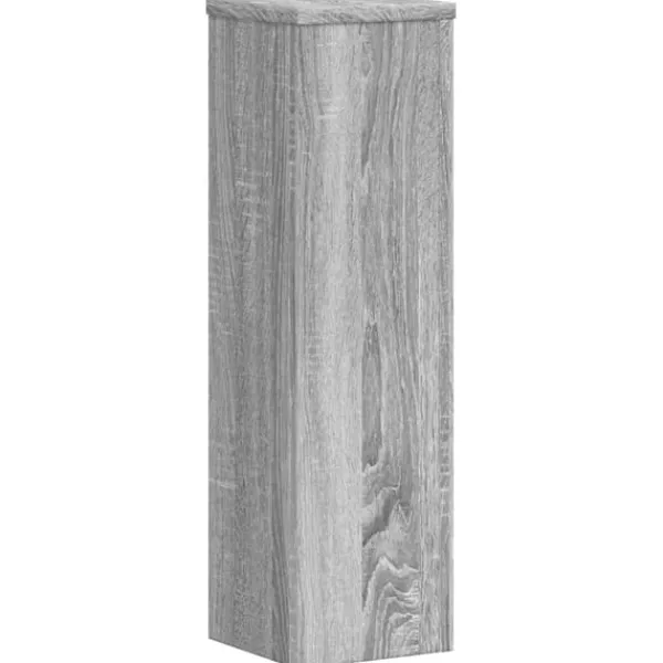 Clearance plantestativer 2 stk. 17x17x60 cm konstrueret træ grå sonoma-eg Plantestativer
