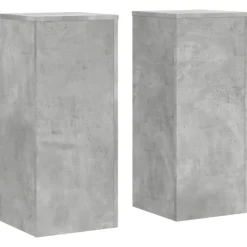 vidaXL Plantestativer^plantestativer 2 stk. 30x30x70 cm konstrueret træ betongrå