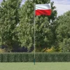 Sale Polen flag og flagstang 6,23 m aluminium - Flag & vimpler Flag & Vindposer