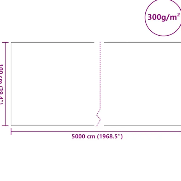 vidaXL Haveduge^Pool Fleece Grå 1 x 50 m Polyester og bomuld