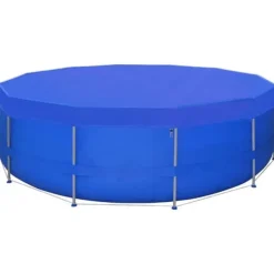 Outlet poolovertræk 2 stk. 460 cm 90 g/m² PE rundt - Poolovertræk Pool- & Spatilbehør