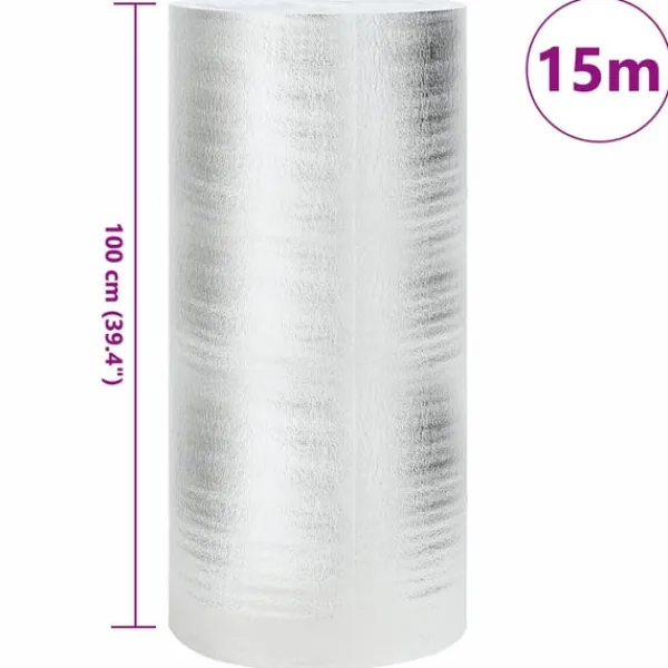 Online Radiator varmereflektor Sølv 1 x 15 m Aluminium Tilbehør Til Brændeovne & Pejse