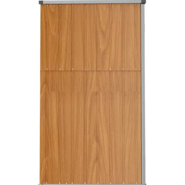 vidaXL Skure, Garager & Carports^redskabsskur til haven 225x89x161 cm galvaniseret stål brun - Skure & Redskabsskure
