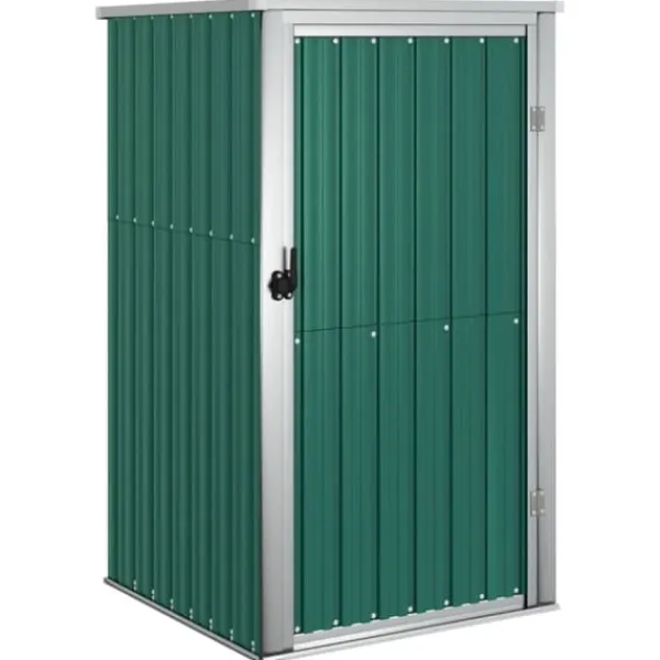 vidaXL Skure, Garager & Carports^redskabsskur til haven 88x89x161 cm galvaniseret stål grøn - Skure & Redskabsskure