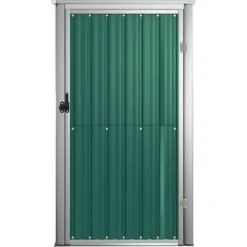 vidaXL Skure, Garager & Carports^redskabsskur til haven 88x89x161 cm galvaniseret stål grøn - Skure & Redskabsskure