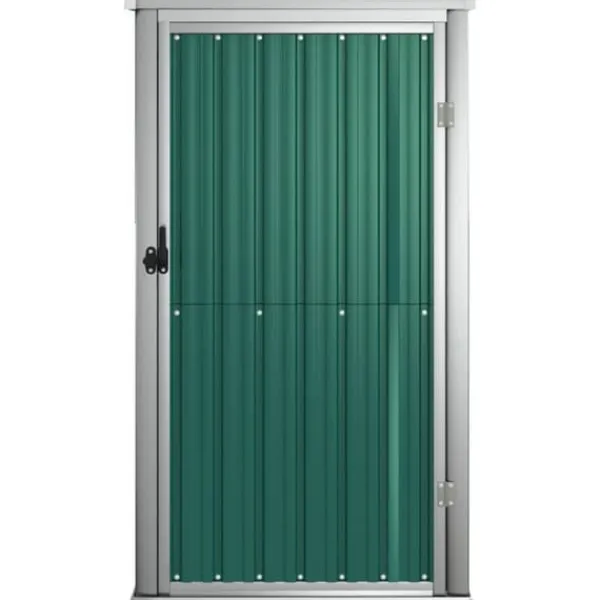 vidaXL Skure, Garager & Carports^redskabsskur til haven 88x89x161 cm galvaniseret stål grøn - Skure & Redskabsskure