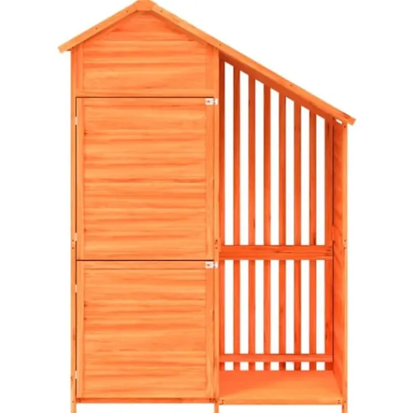 vidaXL Skure, Garager & Carports^redskabsskur til haven 120x53,5x170 cm massivt fyrretræ brun - Skure & Redskabsskure