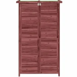 Clearance redskabsskur til haven 83x57x140 cm massivt fyrretræ mokkafarve - Skure & Redskabsskure Skure, Garager & Carports