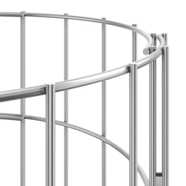 Discount rundt gabion-havebede 3 stk. Ø30x150 cm galvaniseret stål - Plantekrukker Krukker & Plantebeholdere