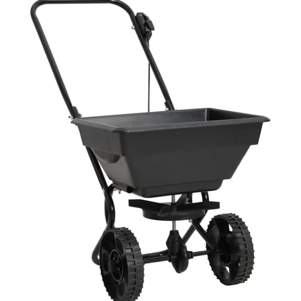 vidaXL Snerydning^saltspreder strøvogn PVC og stål 92 x 46 x 70 cm 15 l