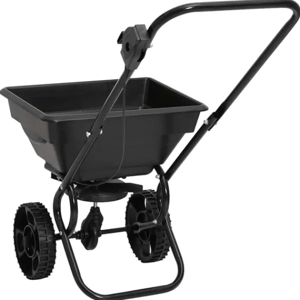 vidaXL Snerydning^saltspreder strøvogn PVC og stål 92 x 46 x 70 cm 15 l