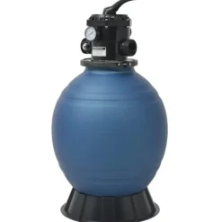 vidaXL Pool- & Spatilbehør^sandfilter til pool multiventil med 6 indstillinger blå 460 mm
