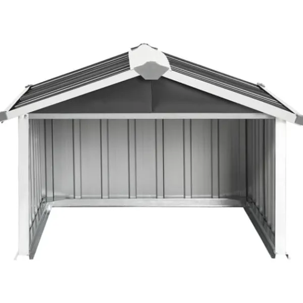 vidaXL Skure, Garager & Carports^skur til robotplæneklipper 92x97x63 cm galvaniseret stål grå - Skure & Redskabsskure