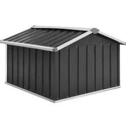 vidaXL Skure, Garager & Carports^skur til robotplæneklipper 92x97x63 cm galvaniseret stål grå - Skure & Redskabsskure