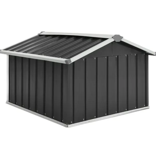 vidaXL Skure, Garager & Carports^skur til robotplæneklipper 92x97x63 cm galvaniseret stål grå - Skure & Redskabsskure