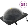 Online soldrevne poolvarmere 5 stk. 75x75x36 cm HDPE aluminium Pool- & Spatilbehør