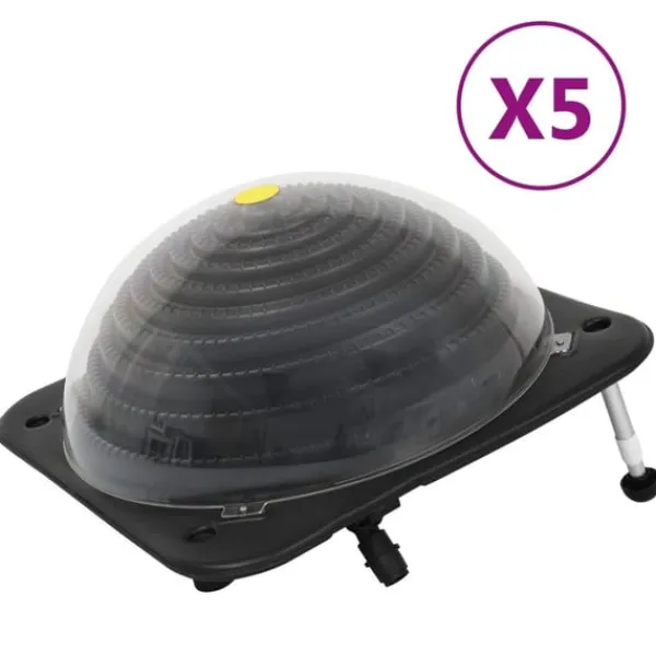 Online soldrevne poolvarmere 5 stk. 75x75x36 cm HDPE aluminium Pool- & Spatilbehør