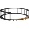 Sale spakant med opbevaring og trætrin polyrattan sort Spa & Udendørsbad