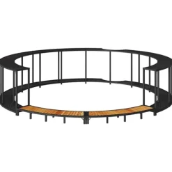 Sale spakant med opbevaring og trætrin polyrattan sort Spa & Udendørsbad