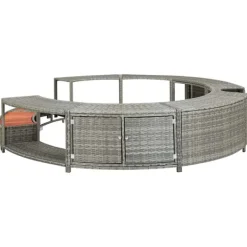 vidaXL Spa & Udendørsbad^spakant polyrattan grå