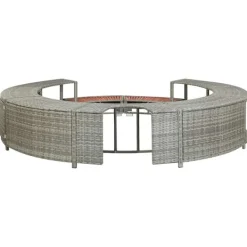 vidaXL Spa & Udendørsbad^spakant polyrattan grå