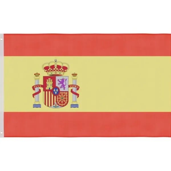 Outlet Spanien flag og flagstang 6,23 m aluminium - Flag & vimpler Flag & Vindposer