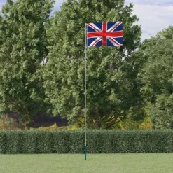 Best Storbritannien flag og flagstang 5,55 m aluminium Flag & Vindposer