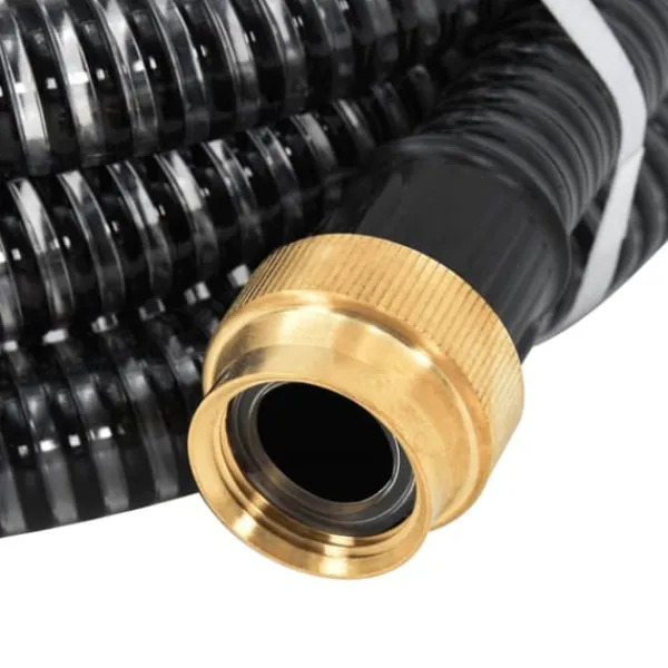 Hot sugeslange med messingkoblinger 1,1" 3 m PVC sort - Haveslanger Vanding