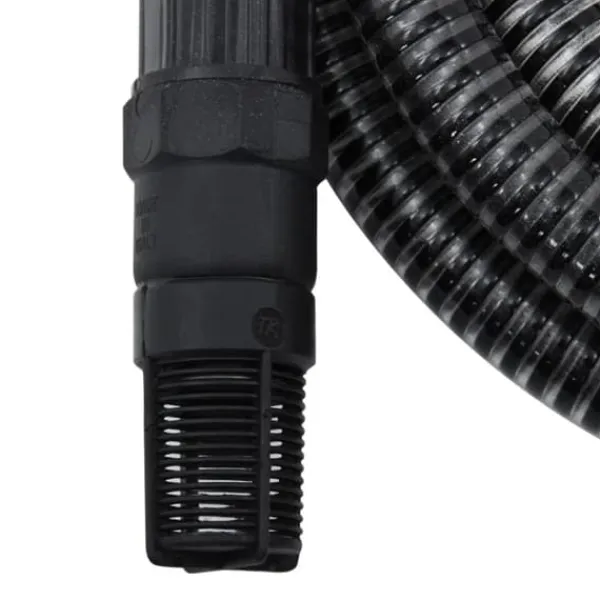vidaXL Vanding^sugeslange med messingkoblinger 1" 10 m PVC sort - Haveslanger